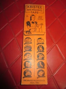 MID CENTURY MODERN Vintage KRISTEE Fabric IRON-ON MENDING TAPE - 1940's - Picture 1 of 5