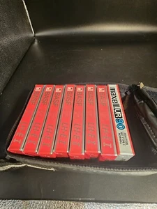 7 BASF LH-EI 90 & 1 Maxell Minute Blank Audio Stereo Cassette Tape Nuovo Sigillato - Foto 1 di 2