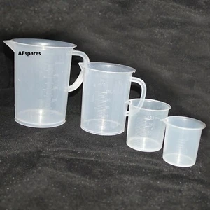 Neu 500ml 250ml 100ml 50ml Plastik Becher Liquid Messbecher Tasse Set Mit 4 - Bild 1 von 12