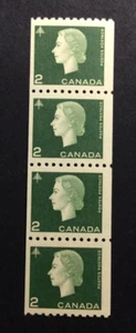 BroadviewStamps COIL SALE!  Canada #406 strip of 4. MNH F-VF. CV$24 - Picture 1 of 2
