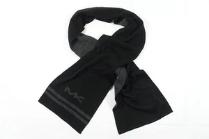 MICHAEL KORS TWO SIDED BLACK GRAY NECK SCARF SCARVES MENS NEW - Picture 1 of 7