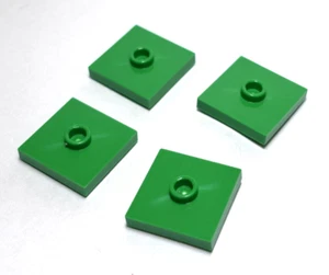 Lego-Menge 4-grün, Platte Spezial 2 x 2 mit Nut und Mittelbolzen - Bild 1 von 1