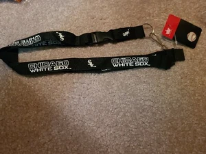 MLB Chicago White Sox Black Breakaway Lanyard Keychain NWT Free Shipping - Picture 1 of 1