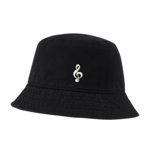 Sombrero de cubo para hombres mujeres nota musical bordado algodón lavado unisex sombreros de cubo - Imagen 1 de 15