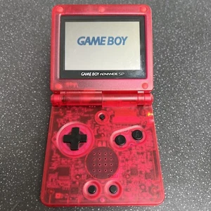Gameboy Advance SP Translucent Red mit 600mAH Akku - Top Zustand! - Bild 1 von 18