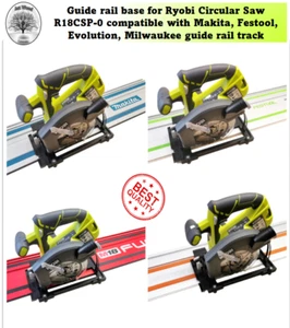 Base adattatore sega circolare Ryobi R18CSP-0 18V ONE Milwaukee Festool binario ferroviario - Foto 1 di 12
