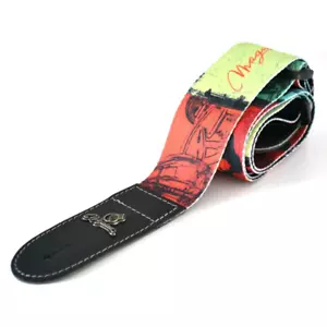 Magma Leathers 2" Soft-hand Polyester Guitar Strap Sublimation-Printed Skate - Picture 1 of 1