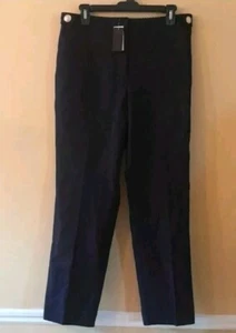 New $98 Ann Taylor High rise Eva Ankle Pants NAVY Curvy fit sz 8 - Picture 1 of 8
