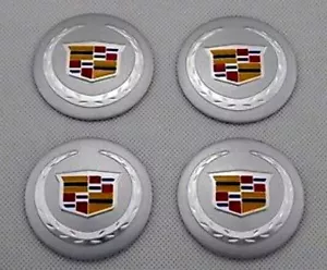 2.22" Cadillac Logo Wheel Center Caps Emblems Badge Decal Symbol Stickers - Picture 1 of 9