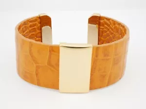 Bellissimo bracciale Monet in ecopelle e tono oro - Foto 1 di 3
