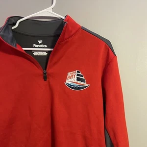Fanatics Pullover Mens Medium M Red Tampa Bay Super Bowl Ambassador Jacket NEW - Picture 1 of 7