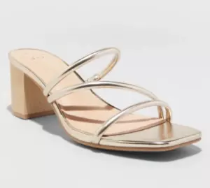 NEW A New Day Women's Gold Nessa Heels Size 10 - Picture 1 of 1