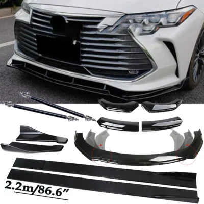 For Toyota Avalon Front Bumper Lip Spoiler Side+Skirts+Rear Glossy Black - Изображение 1 из 4