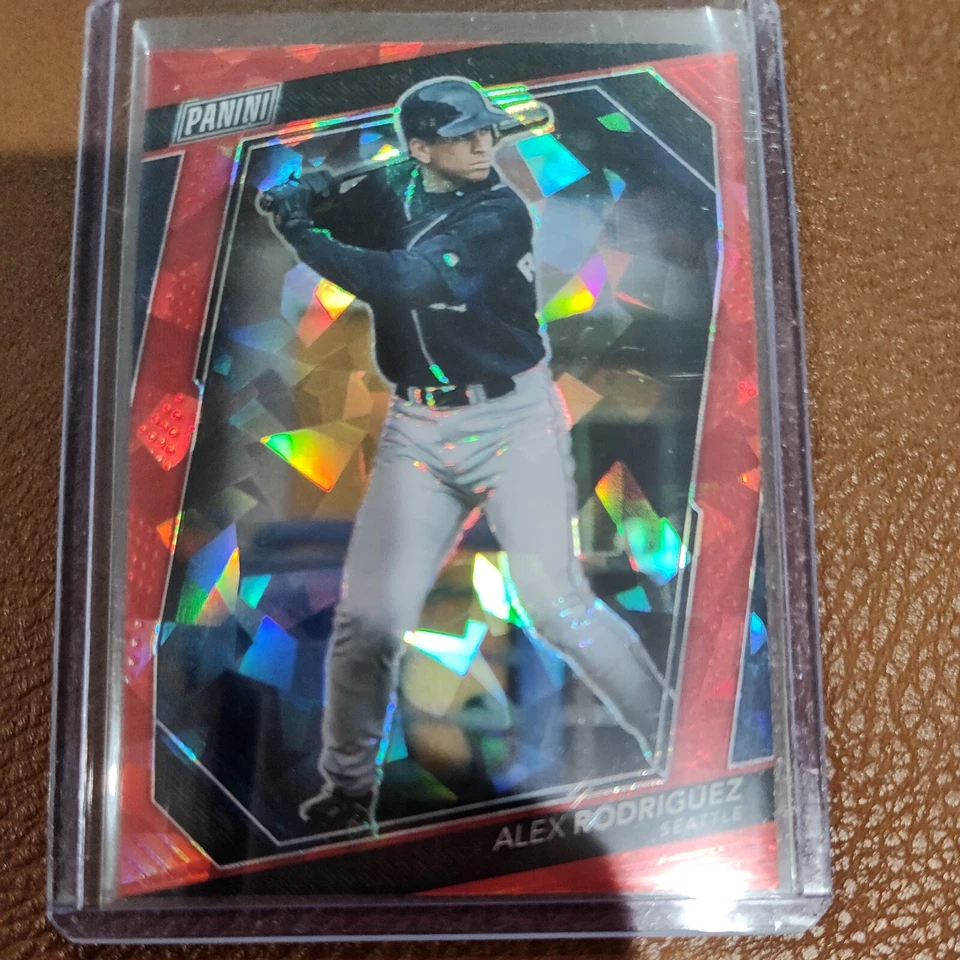 2023 Panini National VIP - Alex Rodriguez - Red Cracked Ice Prizm #d /199 - Image 1 of 3