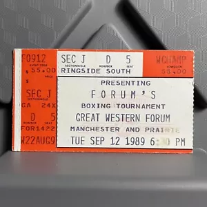 Boxturnier im Fabulous Forum Boxing Event Ticket Stub September 1989 - Bild 1 von 2