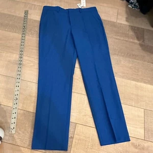 EXPRESS HERREN EXTRA SCHMAL 32 X 32 BLAU ANZUGHOSE NEU - Bild 1 von 11