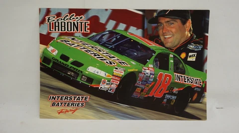 Bobby Labonte Team Post Card - #18 Interstate Batteries Winston Cup Race Team Cover