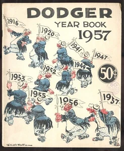 1957 Brooklyn Dodgers Yearbook - Havana, Cuba example! - Fidel Castro - VSCARDS - Picture 1 of 3