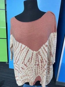 WE THE FREE People Peach Crop Oversized Loose Fit 3/4 Arm Top XS (A-14) - Bild 1 von 4