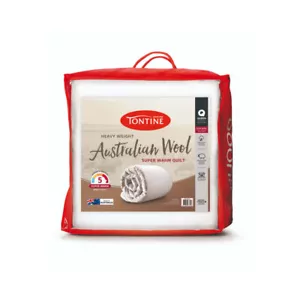 Tontine Australian Wool Single Super Warm Quilt Winter Soft Bedding White - Picture 1 of 2