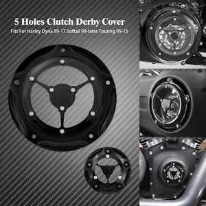 5 Hole Clear Derby Timer Timing Cover Fit For Harley Dyna 1999-2017 Touring 1999 - Picture 1 of 12