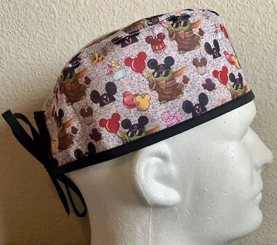 Star Wars Baby Yoda at Disney Scrub Hat Chemo Cap - Image 1 of 2