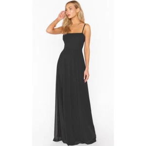 NEU Show Me Your MUMU Damen Lauren Maxikleid zum Binden schwarz Hochzeit Event Gr. XS - Bild 1 von 8