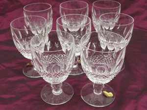 Vintage 8er Set Waterford Kristall COLLEEN kurzer Stiel 5 1/4" Wasserkelche NEUWERTIG - Bild 1 von 7