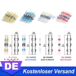1000 Lötverbinder Schrumpfverbinder Stoßverbinder Kabelverbinder Sortiment Neu - Picture 1 of 15