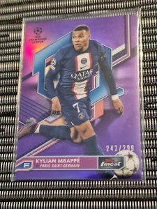 2022-23 Topps feinster UEFA Kylian Mbappe lila/299 PSG Frankreich - Bild 1 von 3