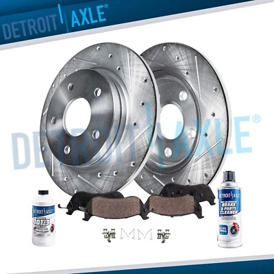 Rear Drilled Brake Rotors Ceramic Pads For 2001-05 Lexus GS300 GS400 GS430 IS300 - Image 1 of 4