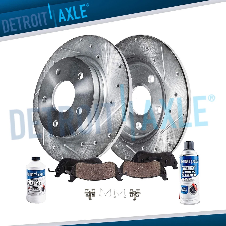 Rear Drilled Brake Rotors Ceramic Pads For 2001-05 Lexus GS300 GS400 GS430 IS300 - Image 1 of 4