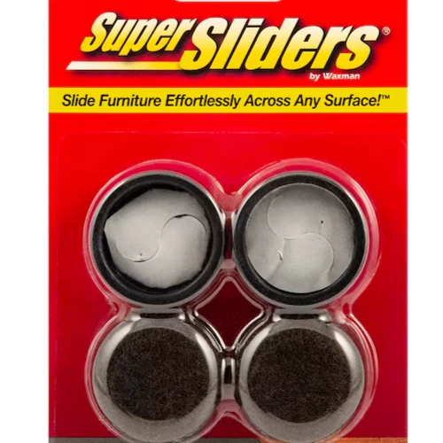 Super Sliders 1" Round Self-Stick Furniture Feet Pads Easier to Move NEW - Image 1 of 4