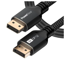 PowerBear Displayport Cable 10ft Ultra HD High Speed Display Port for Gaming - Picture 1 of 8