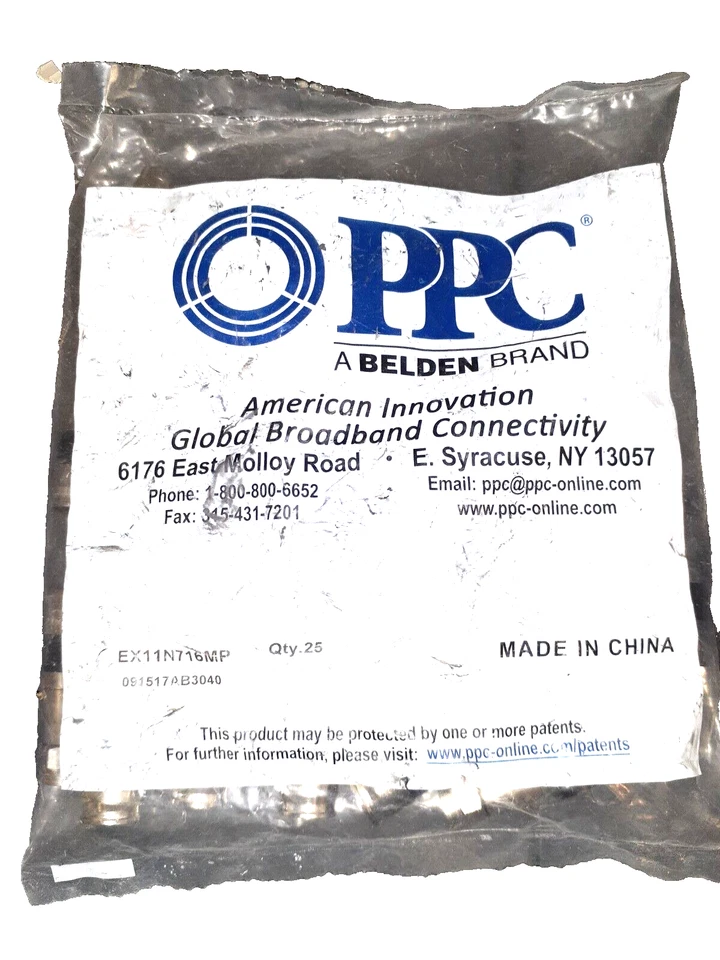 Belden PPC EX11N716PLUS RG11 Compression Connectors - Bag of 25 - Image 1 of 2