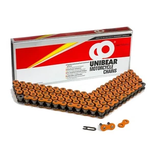 520 Orange Heavy Duty Motorcycle Chain 96 Links with 1 Connecting Link - Picture 1 of 5
