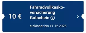 🚲CHECK24 10€ Fahrrad Vollkaskoversicherung Gutschein Code🚲 - Bild 1 von 1