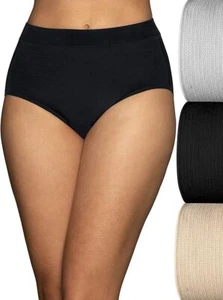 3 pairs Vanity Fair Beyond Comfort BRIEF Panty MODAL 13251 BLK/WHT/BEIGE 6 or 7 - Picture 1 of 6