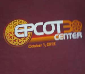 DISNEY EPCOT CENTER 30 YEARS DARK RED MAROON LARGE T-SHIRT J655 - Picture 1 of 3