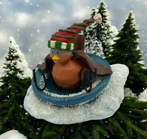 Russ Berrie Tweet Junto conmigo Figura de Navidad Pájaro de Nieve en Trineo de Hielo - Imagen 1 de 7