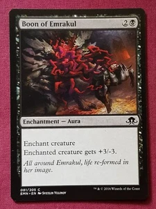 Magic The Gathering ELDRITCH MOON BOON OF EMRAKUL black card MTG - Picture 1 of 2