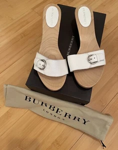 Original Burberry Halbabsatz Sandale in weiß Gr. 37 - Bild 1 von 6