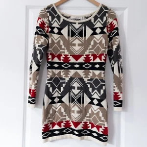 Holiday Season Sweater Shirt Dress -Womens Size Small - Cherish Long Sleeve - Picture 1 of 4