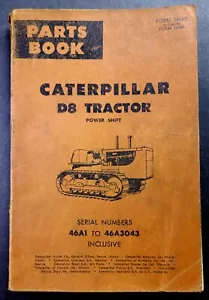 Caterpillar Parts Book D8 Tractor Power Shift Form 34685 1963 CAT - Picture 1 of 4