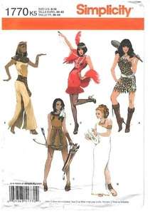 2012 Simplicity 1770 Misses Costumes Cleopatra Flapper size 8-16 sewing pattern - Picture 1 of 3