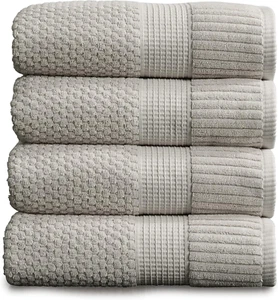 100% Cotton Bath Towel 4 Pack | Super Soft & Absorbent Quick-Dry Bath Towels 30" - Picture 1 of 10