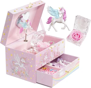 Children'S Jewelry Box, Kids Jewelry Organizer with Unicorn for Little Girls ... - Picture 1 of 1