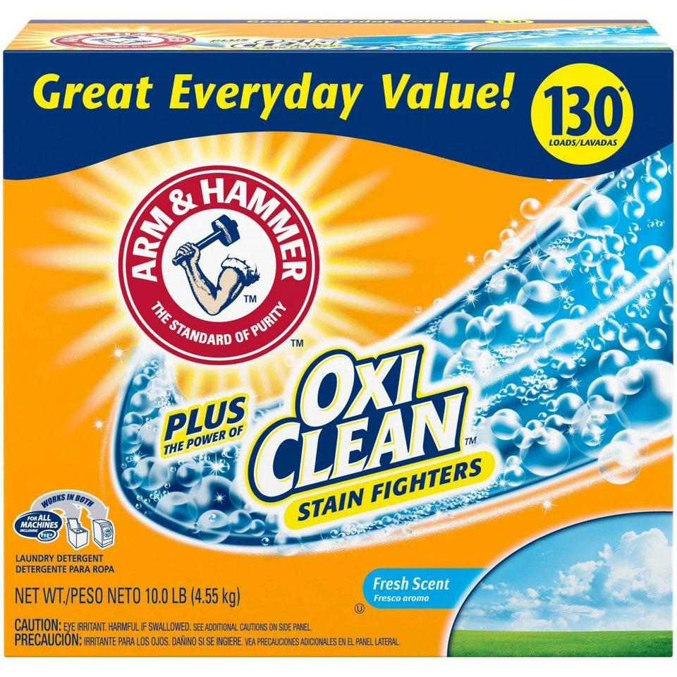 Arm & Hammer Plus The Power of OxiClean Stain Fighters Powder Detergent Fresh Scent 3320006510 Cdc3320006510