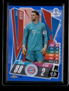 2020-21 Topps Chrome Match Attax #Manuel Neuer /150 Blue Refractor - Picture 1 of 2