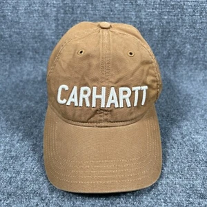 Carhartt Workwear Hat One Size Fits All Tan Brown Cap Logo Adjustable Hook Loop - Picture 1 of 8